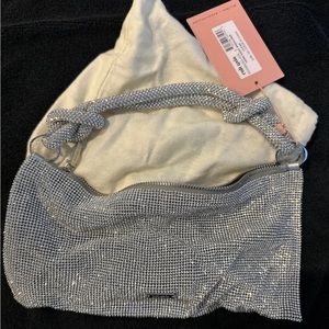 NWT Cult Gaia Hera Nano clear rhinestone shoulder bag